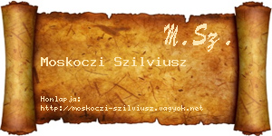 Moskoczi Szilviusz névjegykártya